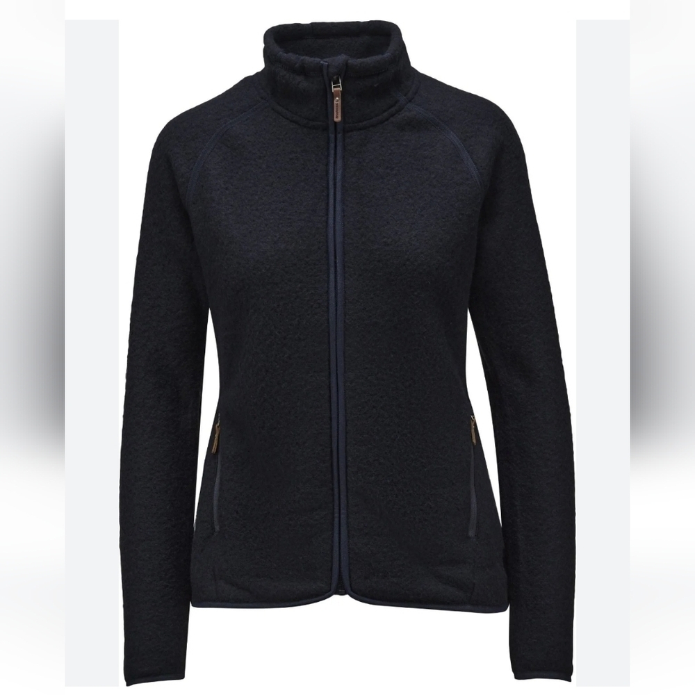Smartwool Women's Hudson Trail Full Zip Fleece In Navy Blue Size Large